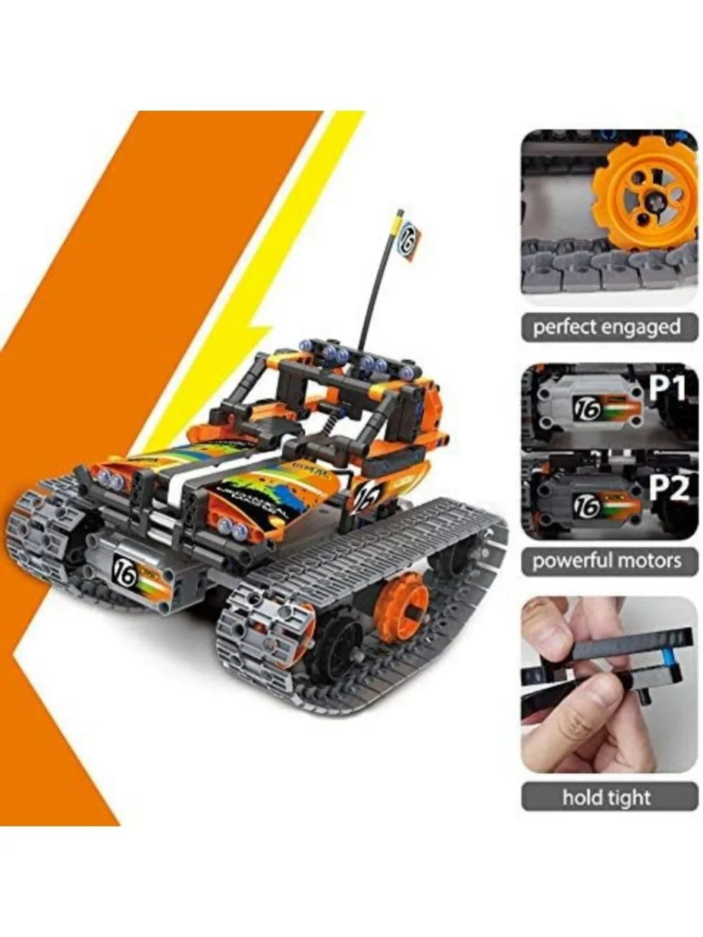 3-in-1 STEM Remote Control Building Kit - Car, Robot & Tank - 392pcs RC Toy for